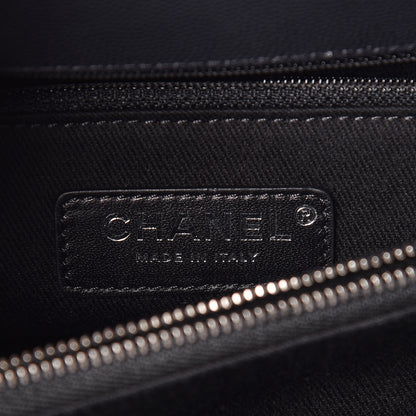 Chanel Caviar Chevron Quilted Small Coco Handle Flap Dark Grey 8 of 10