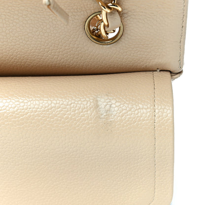 Chanel Caviar Quilted Medium Double Flap Beige 14 of 15