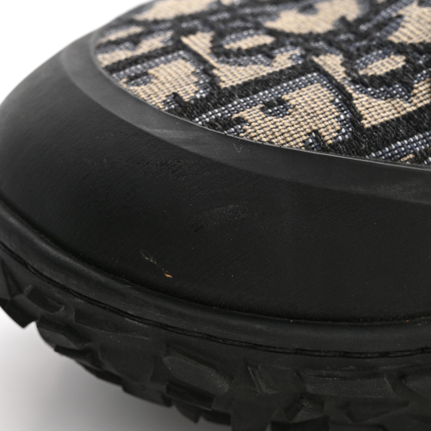 Christian Dior Jacquard Rubber Oblique Mens B28 High Top Sneakers 42 Black Blue 9 of 9