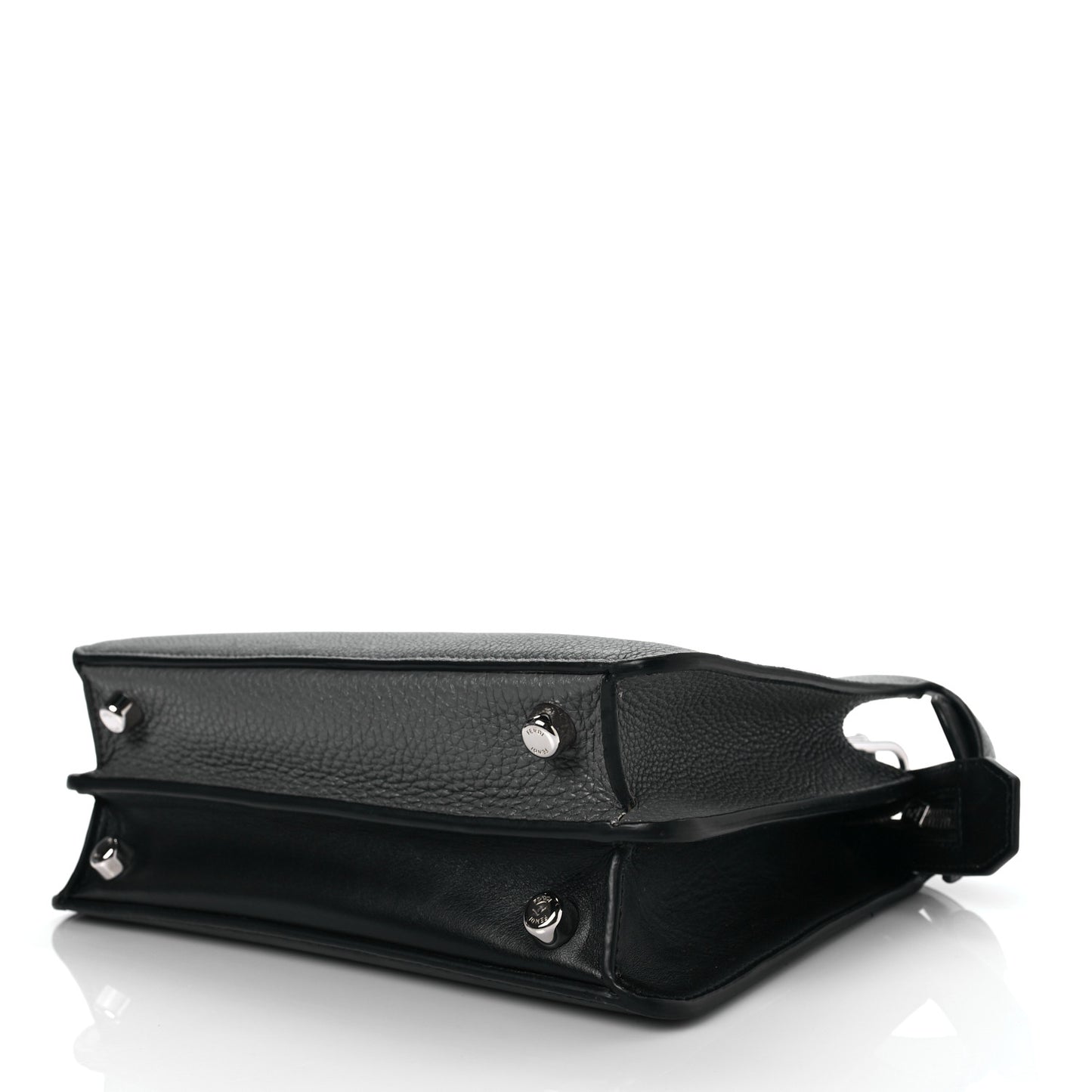 Cuoio Romano Vitello Cover Monochrome Mini Peekaboo I SEE U Satchel Argilla Black