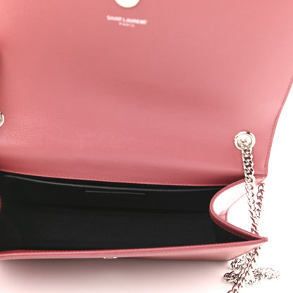 Saint Laurent Grain De Poudre Medium Classic Monogram Kate Satchel Mystic Rose 5 of 11