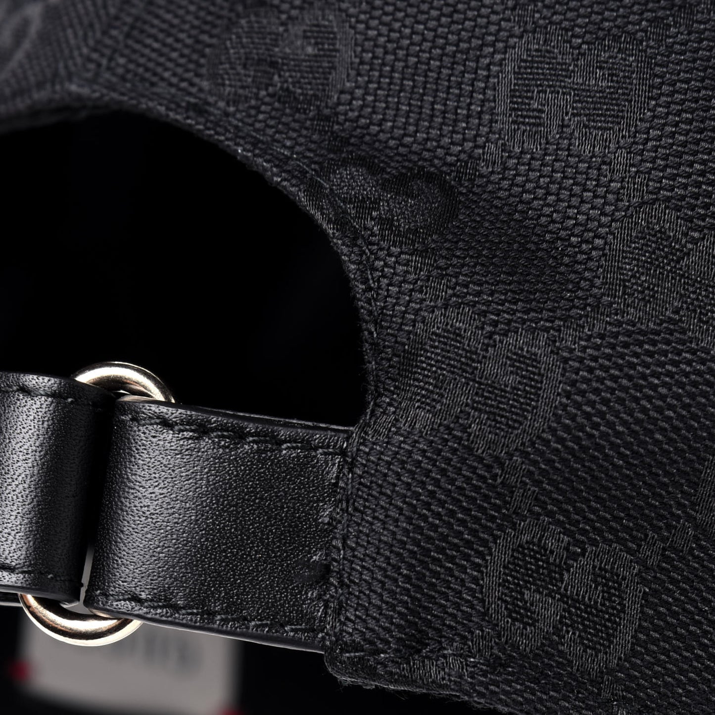 Monogram Web Baseball Hat M Black