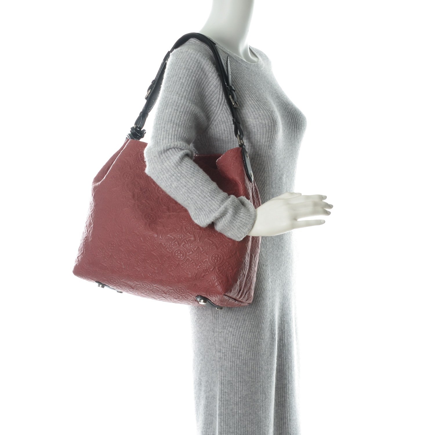 Louis Vuitton Monogram Lambskin Antheia Hobo PM Framboise 2 of 8