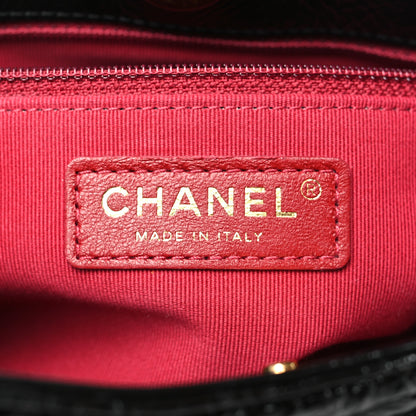 Chanel Shiny Crumpled Calfskin Quilted Wavy CC Hobo Black 6 of 10