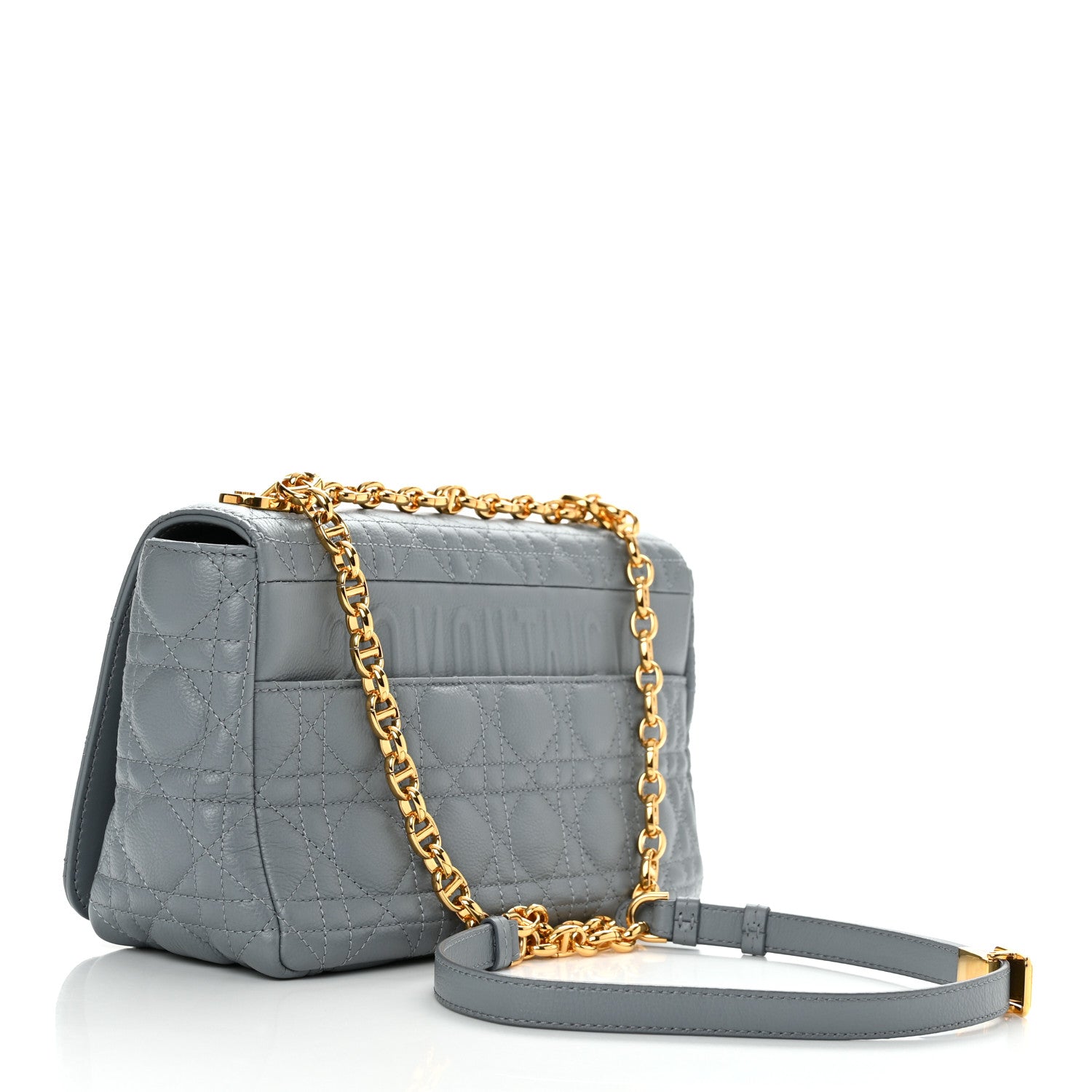 Christian Dior Calfskin Cannage Medium Caro Bag Ethereal Grey 3 of 10
