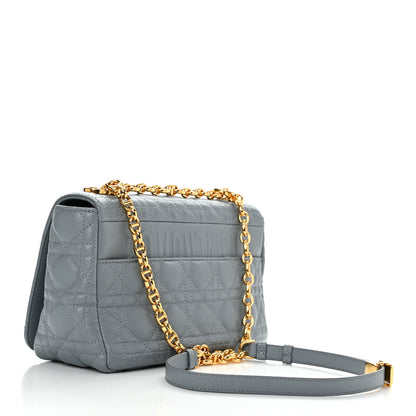 Christian Dior Calfskin Cannage Medium Caro Bag Ethereal Grey 3 of 10