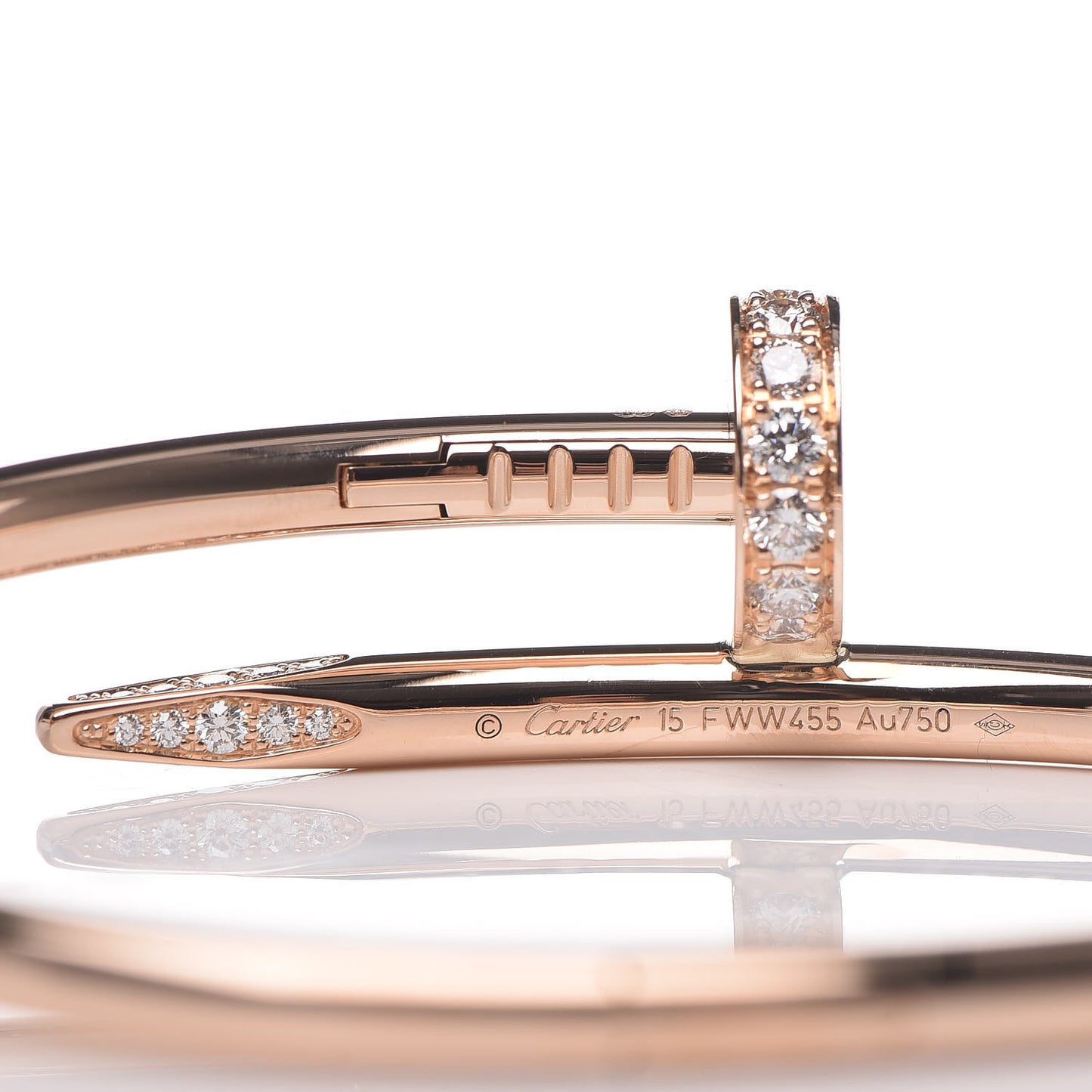 18K Pink Gold Diamond Juste Un Clou Bracelet 15