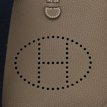 Hermes Taurillon Clemence Amazone Evelyne TPM Etoupe Bleu Indigo 8 of 12