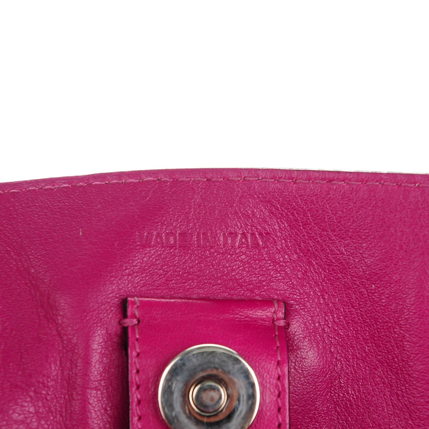 Christian Dior CHRISTIAN Smooth Calfskin Medium Diorissimo Tote Beige Fuchsia 9 of 10