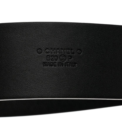 Chanel Caviar CC Logo Belt 80 32 Black 3 of 8