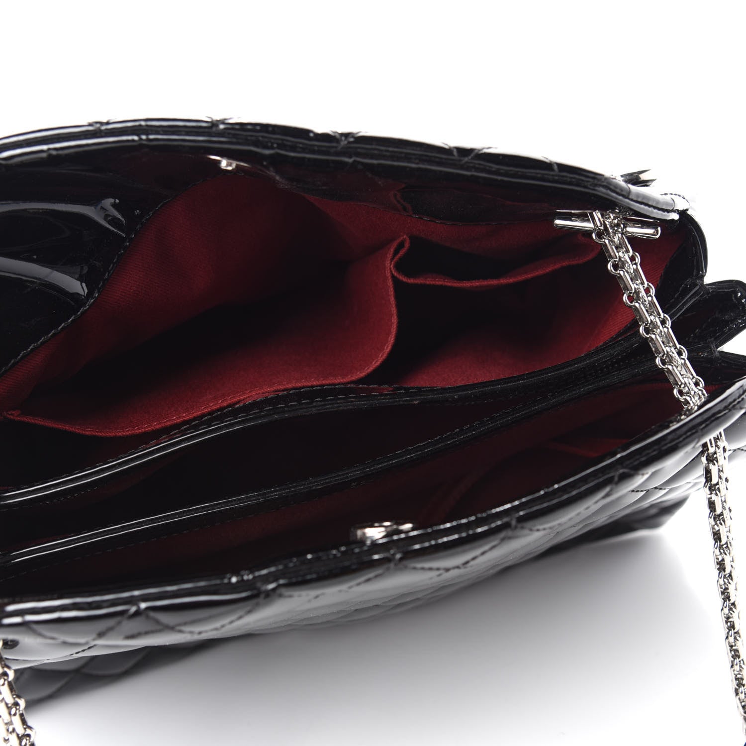 Chanel Patent Quilted Large Just Mademoiselle Bowling Bag Black 5 of 10