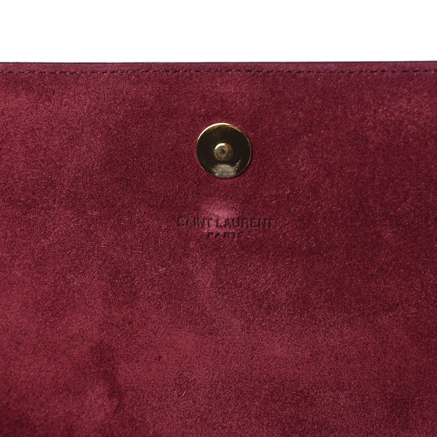 Saint Laurent Patent Classic Monogram Cassandre Clutch Dark Red 9 of 12