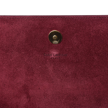 Saint Laurent Patent Classic Monogram Cassandre Clutch Dark Red 9 of 12
