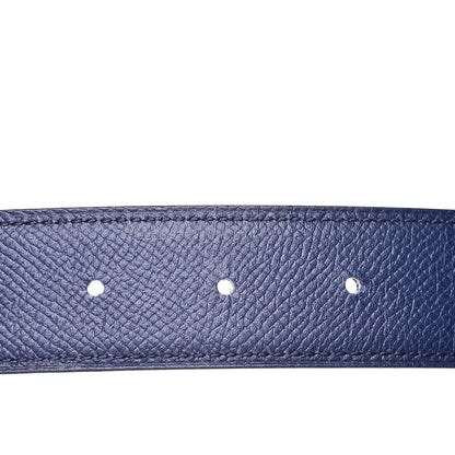 Hermes Swift Epsom 32mm Reversible Belt Strap 95 Black Bleu Saphir 4 of 6