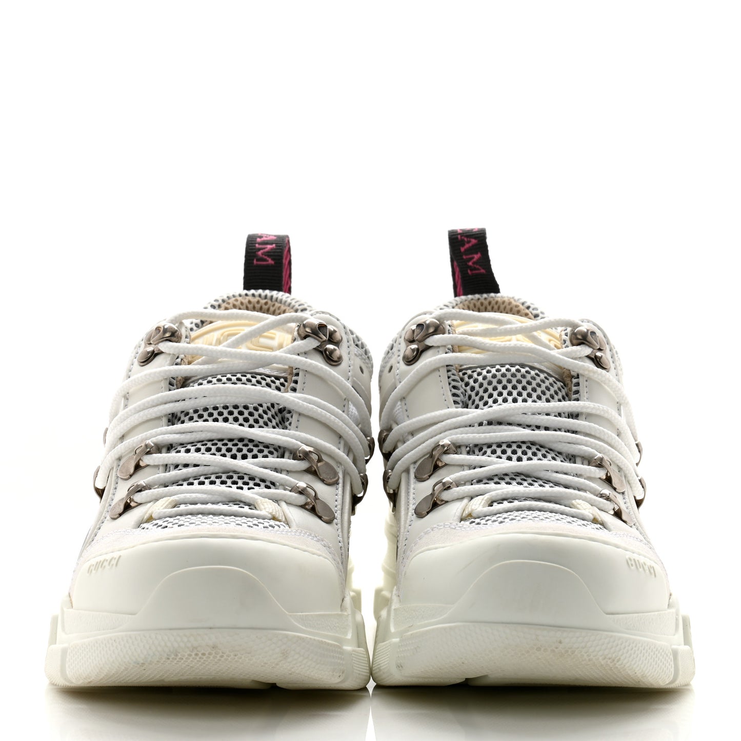 X SEGA Mesh Calfskin Suede Womens Flashtrek Sneakers 36 Great White