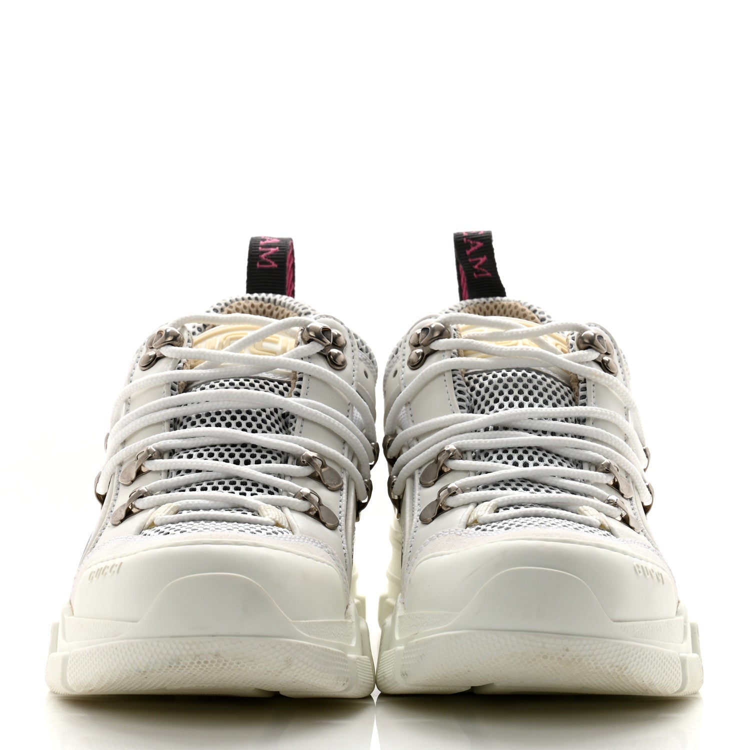 Gucci X SEGA Mesh Calfskin Suede Womens Flashtrek Sneakers 36 Great White 4 of 8