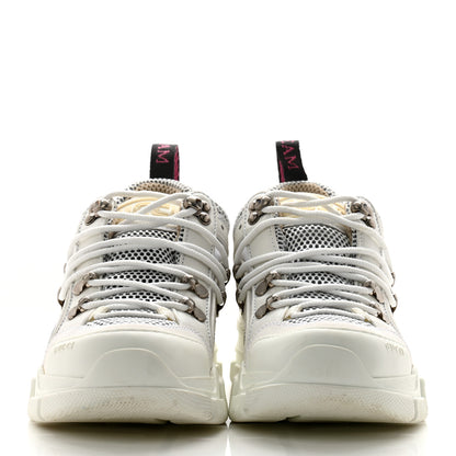 Gucci X SEGA Mesh Calfskin Suede Womens Flashtrek Sneakers 36 Great White 4 of 8