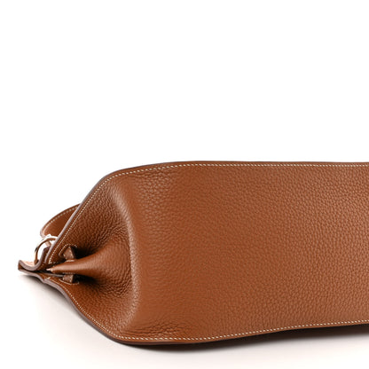 Hermes Taurillon Clemence Jypsiere 28 Gold 9 of 10
