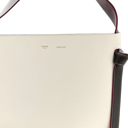 Celine Shiny Smooth Calfskin Small Twisted Cabas White Camel Tan 17 of 21