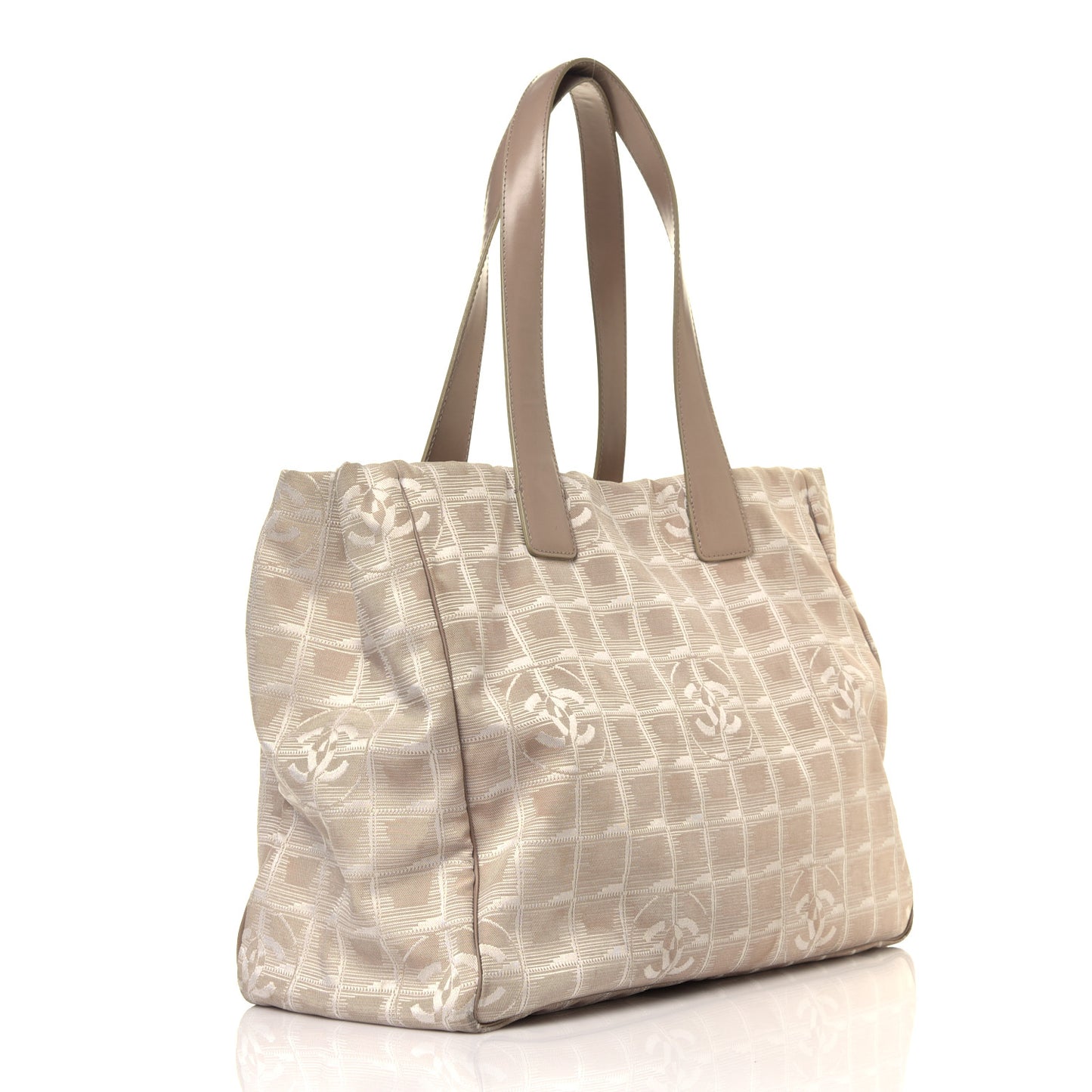 Nylon Medium Travel Tote Beige
