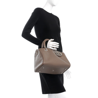Christian Dior Smooth Deerskin Granville Polochon Dove Grey 3 of 8
