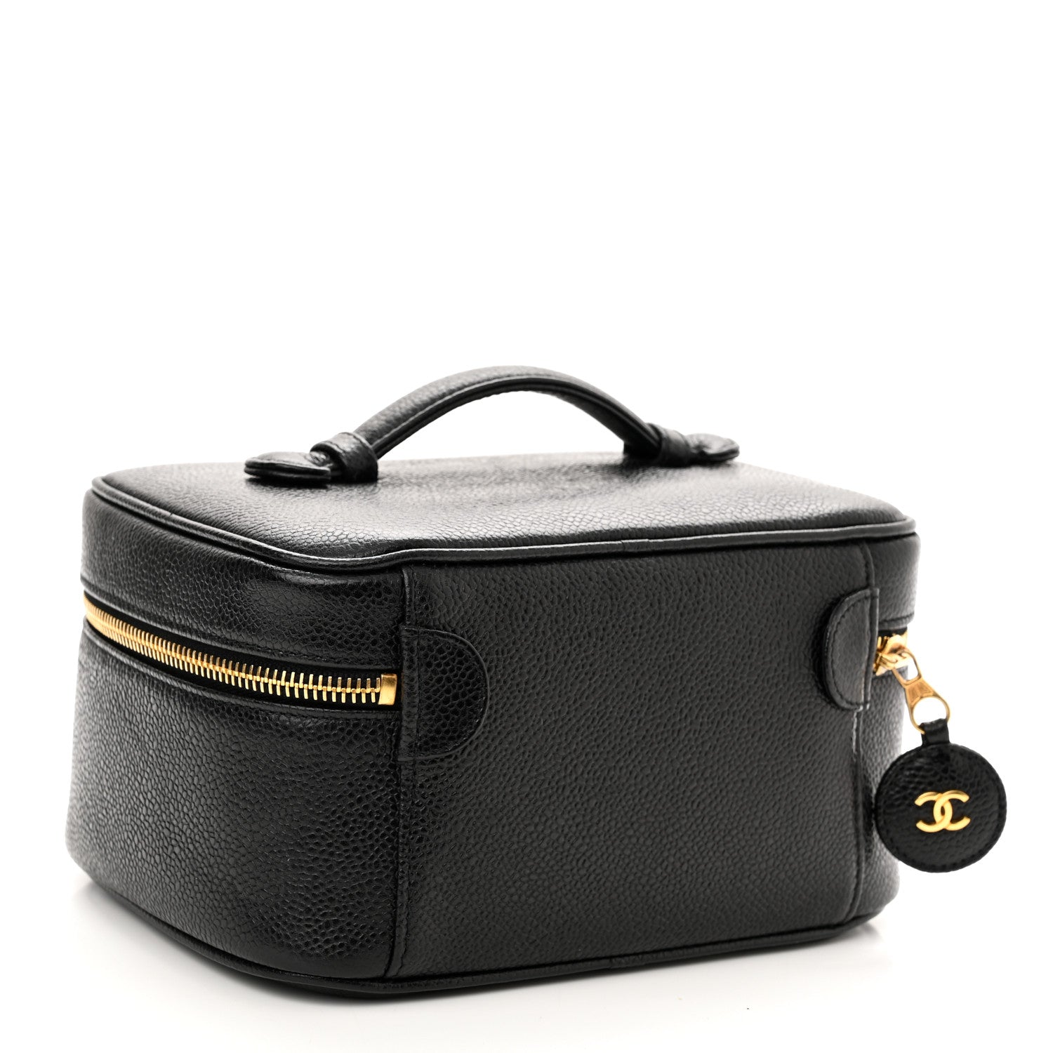 Chanel Caviar CC Vanity Cosmetic Case Black 3 of 11