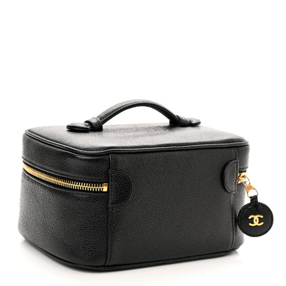 Chanel Caviar CC Vanity Cosmetic Case Black 3 of 11