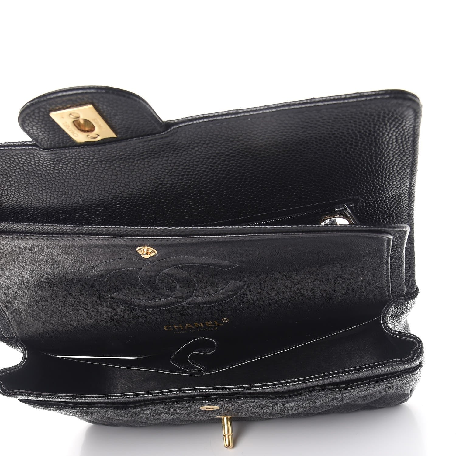 Chanel Caviar Quilted Medium Double Flap Black 6 of 9