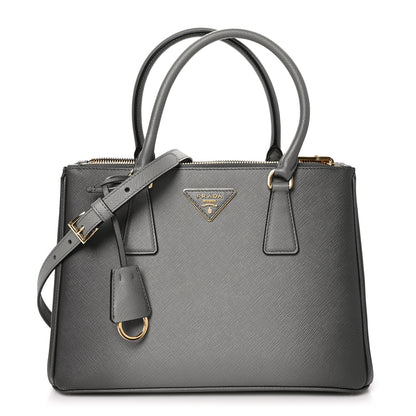 Prada Saffiano Ombre Small Galleria Double Zip Tote Gradient Slate Grey 1 of 11