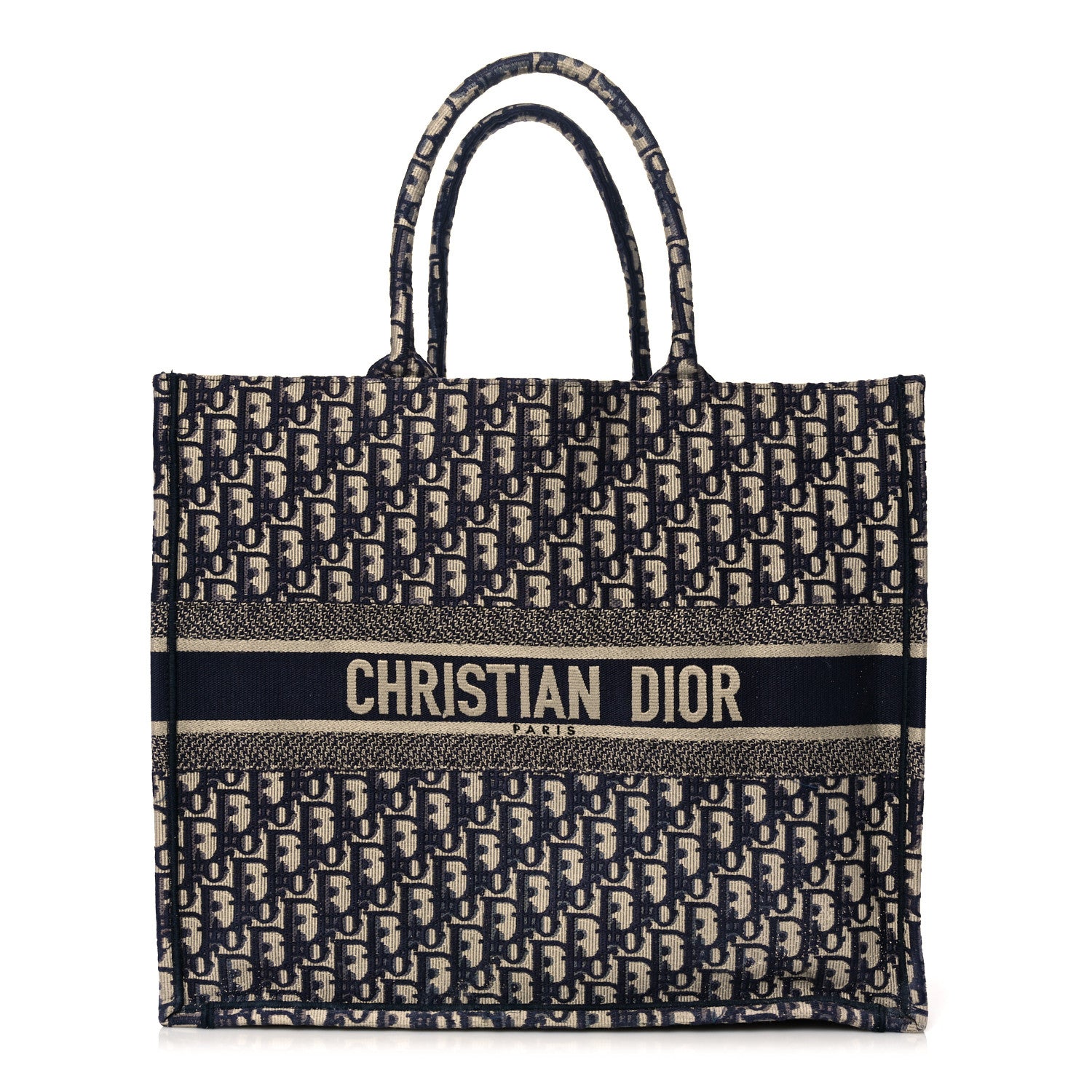 Christian Dior Oblique Large Book Tote Blue Multicolor 1 of 15