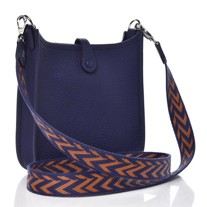 Hermes Taurillon Clemence Amazone Evelyne TPM Bleu Encre 4 of 10