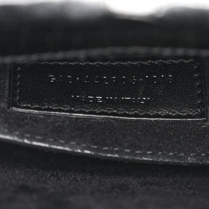 Saint Laurent Calfskin Crocodile Embossed Medium Monogram Sunset Black 7 of 13