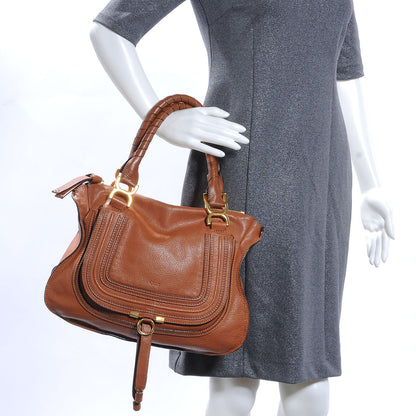 Chloe Calfskin Medium Marcie Satchel Tan 2 of 7