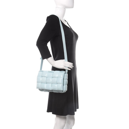Bottega Veneta Paper Calfskin Maxi Intreccio Padded Cassette Crossbody Bag Ice 2 of 12