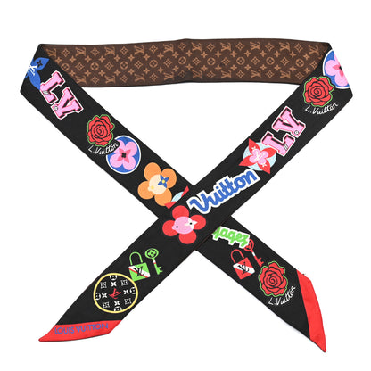 Louis Vuitton Silk Monogram LV Stories BB Bandeau Black 1 of 6