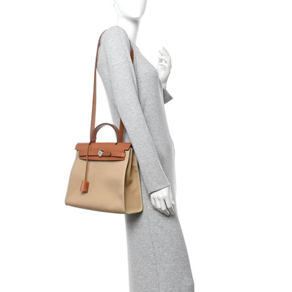 Hermes Vache Hunter Toile Officier Herbag Zip PM 31 Trench Fauve 2 of 15