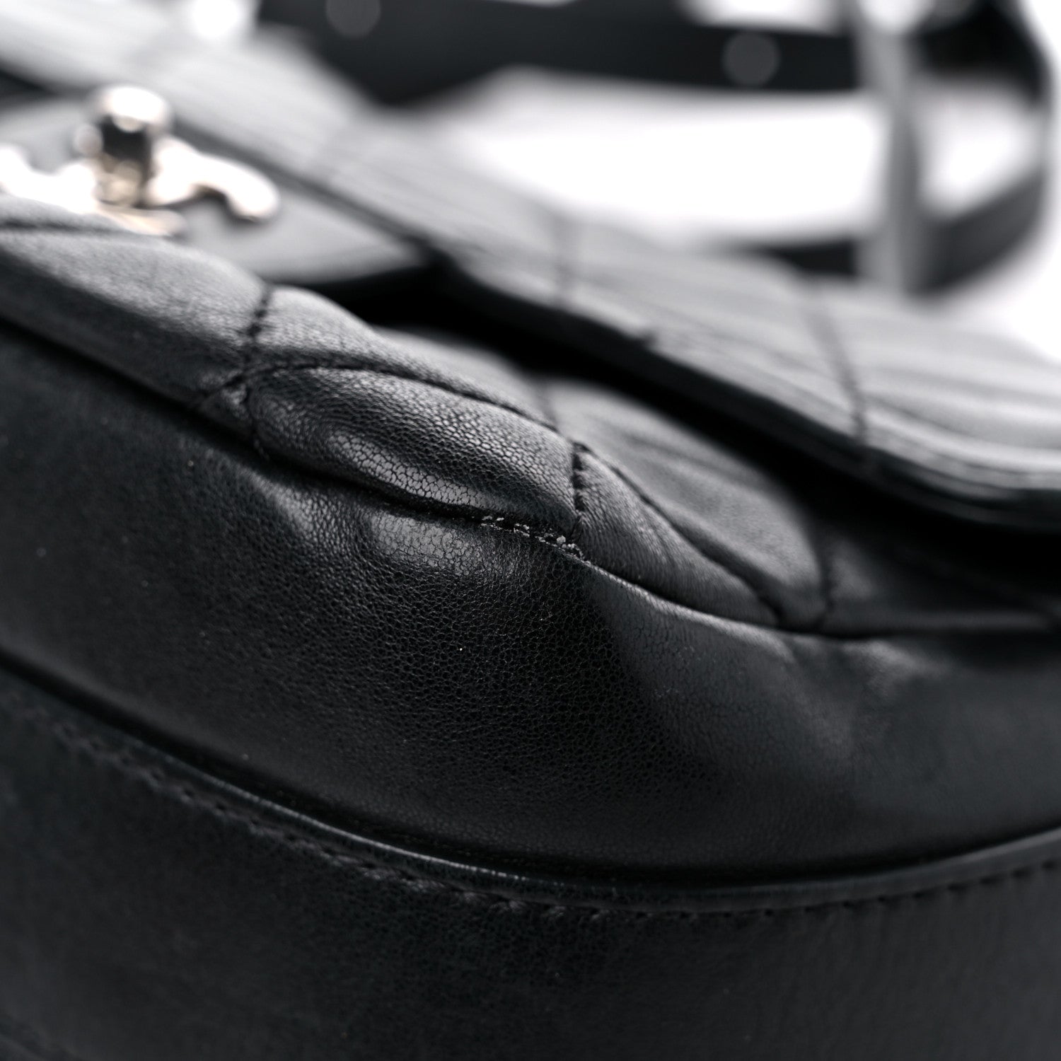 Chanel Lambskin Quilted Messenger Bag Black 8 of 21