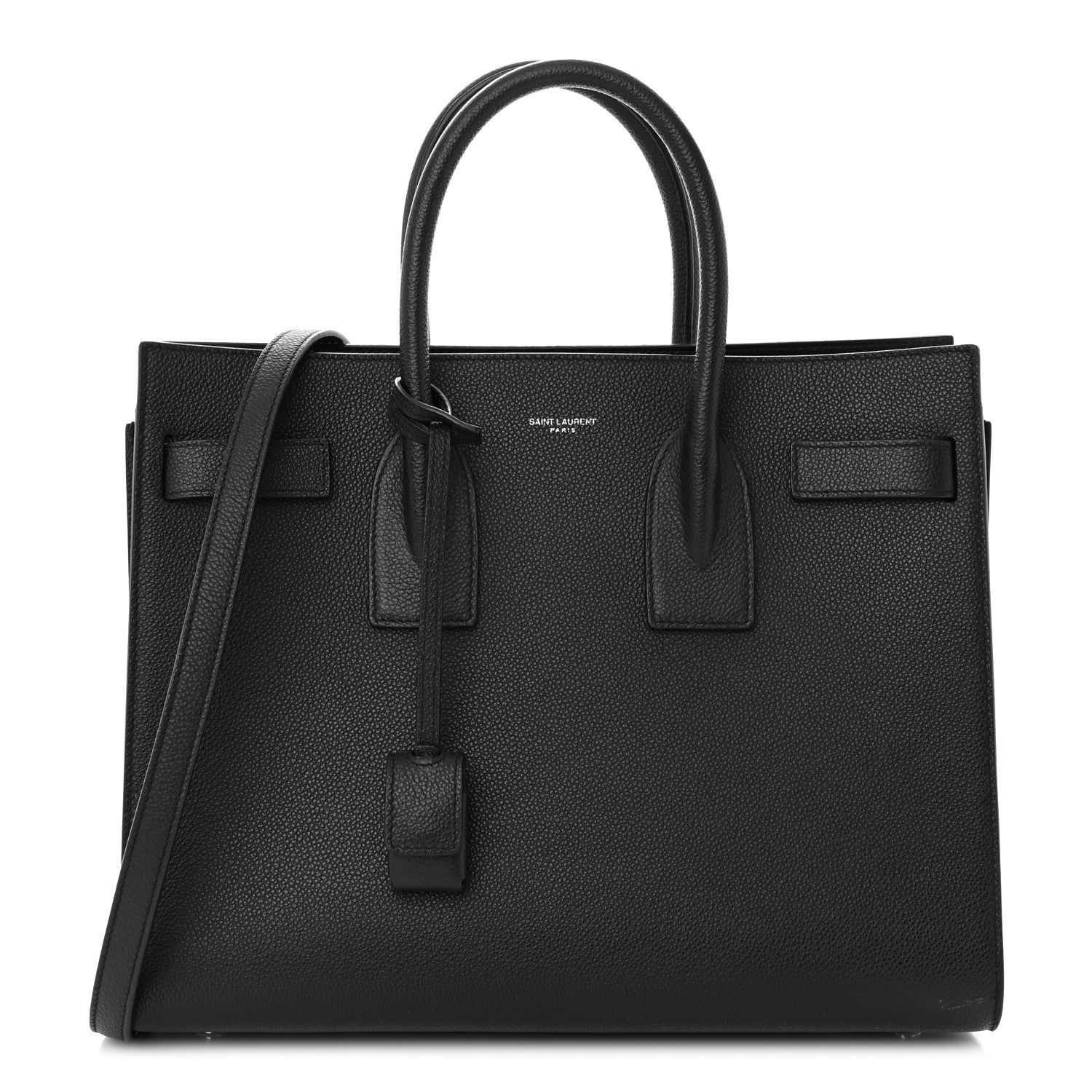 Saint Laurent Grained Calfskin Small Sac De Jour Black 1 of 13