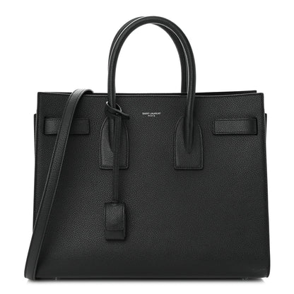 Saint Laurent Grained Calfskin Small Sac De Jour Black 1 of 13