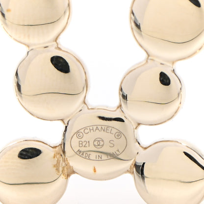 Chanel Metal Beaded CC Hair Clip Gold 3 of 4