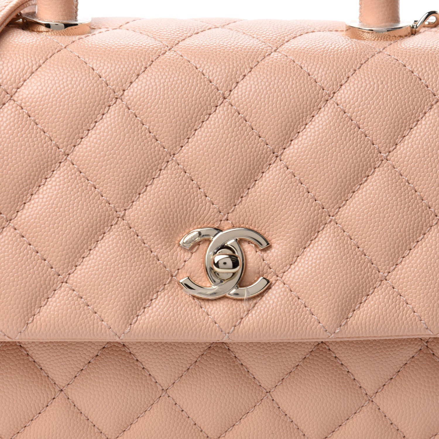 Chanel Caviar Quilted Mini Coco Handle Flap Light Pink 10 of 11