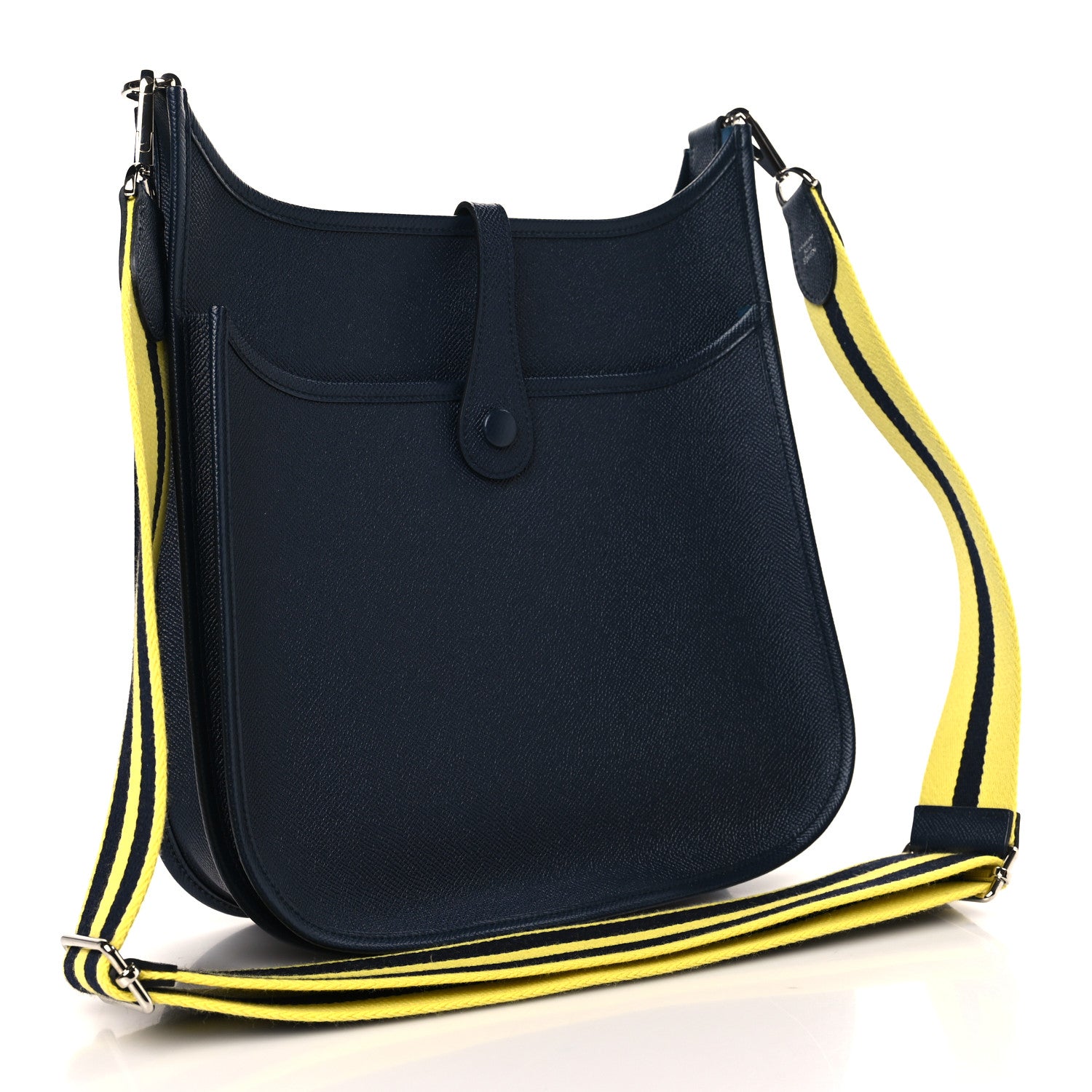 Hermes Epsom Amazone Evelyne III PM Bleu Indigo Lime 3 of 10