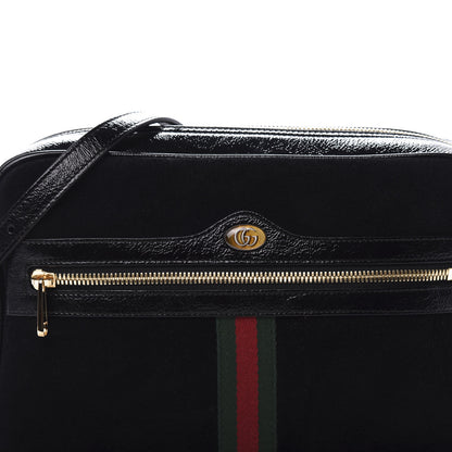 Gucci Suede Patent Web Small Ophidia Shoulder Bag Black 11 of 11