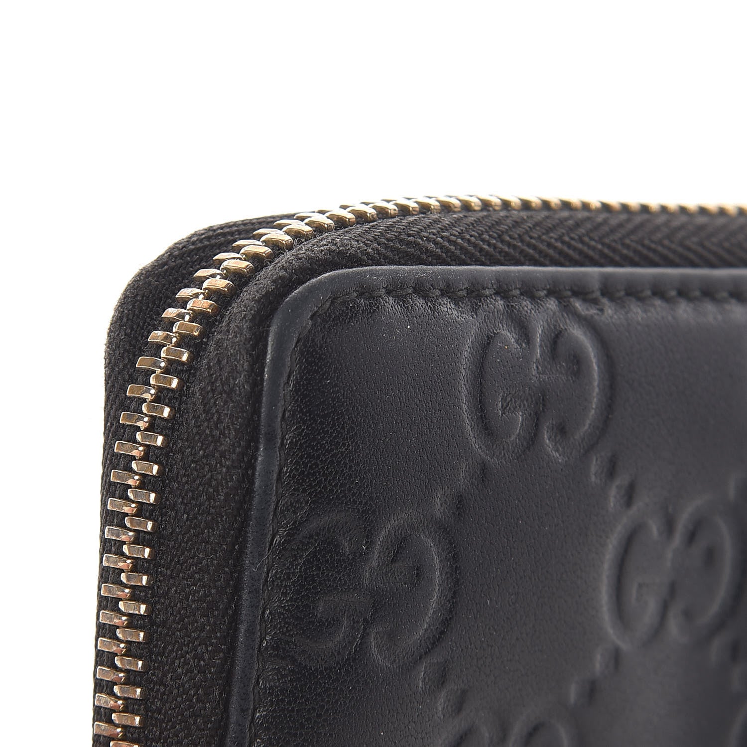 Gucci Guccissima Zip Around Card Case Black 12 of 12