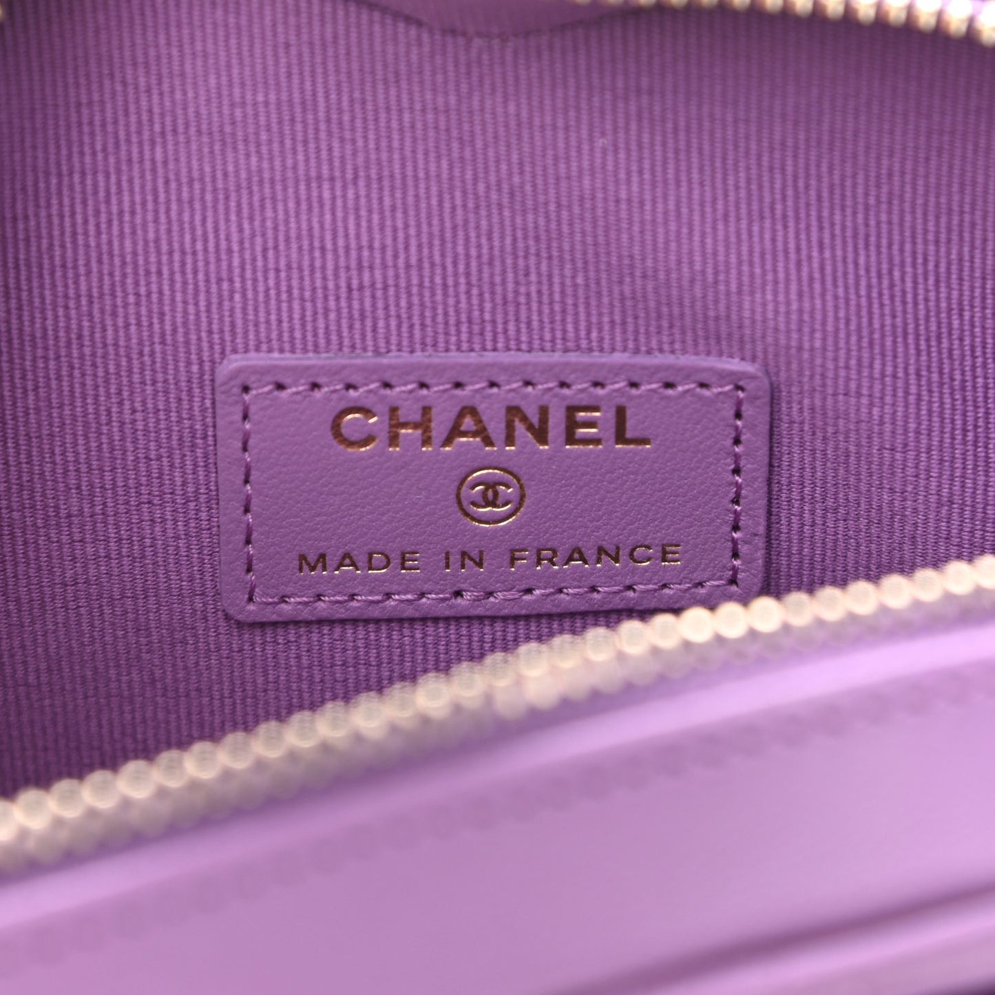 Lambskin Quilted CC In Love Heart Clutch With Chain Purple