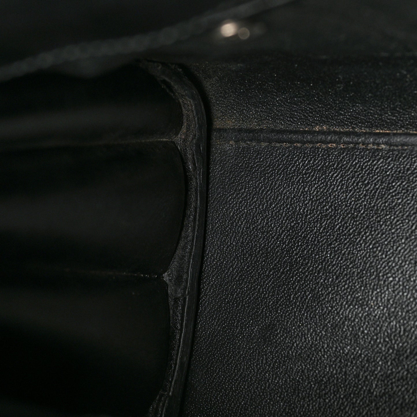 Calfskin Crystal Embellished Nano Sac de Jour Black