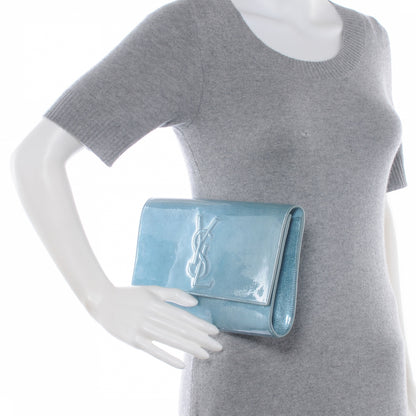 Saint Laurent Patent Belle de Jour Clutch Light Blue 2 of 7