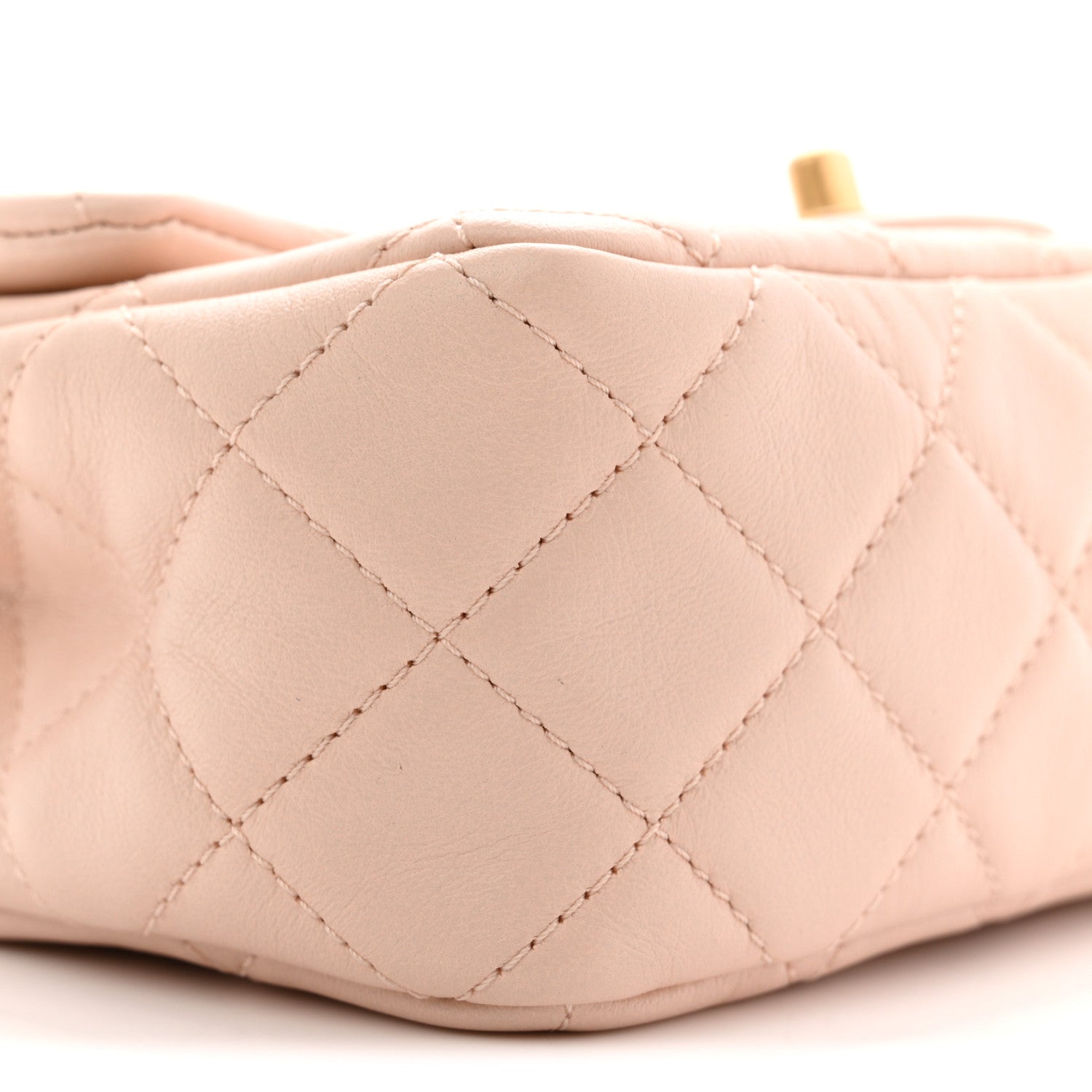 Chanel Lambskin Quilted Mini Rectangular Pearl Crush Flap Light Beige 9 of 11