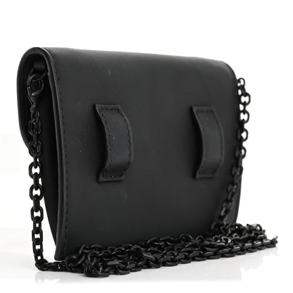 Christian Dior Ultra Matte Calfskin Nano Saddle Chain Pouch Black 3 of 13