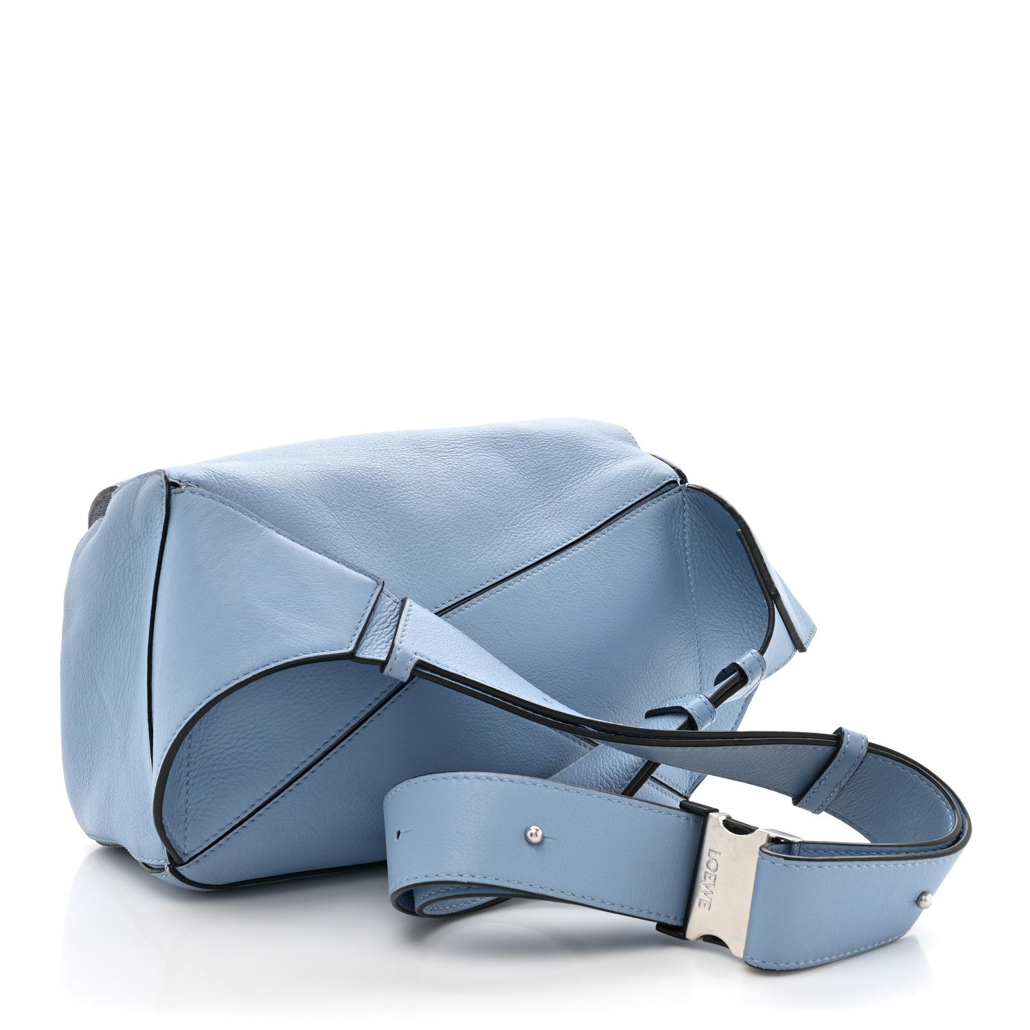 Loewe Calfskin Small Puzzle Bumbag Dusty Blue 3 of 12